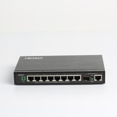 China LACP 10/100/1000M Gigabit Uplink Port Ethernet Switch 9 Ports Switch Fast RJ45 Ports Industrial Ethernet Switch for sale