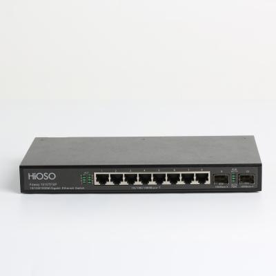 China LACP Switch Ethernet Price 10/100/1000M Industrial Best Gigabit 10 Port Ethernet Switch for sale