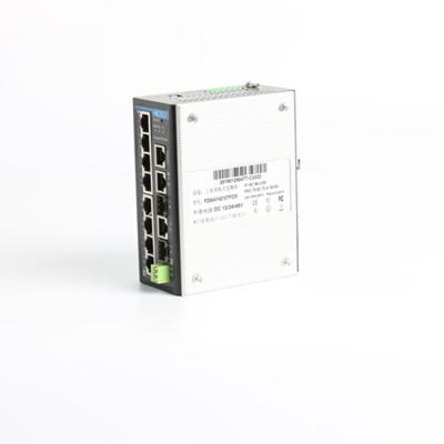 China LACP FOWAY4310TFC 2 1000M Combo + 8 Rail Ethernet Switch 10/100M RJ45 DIN for sale