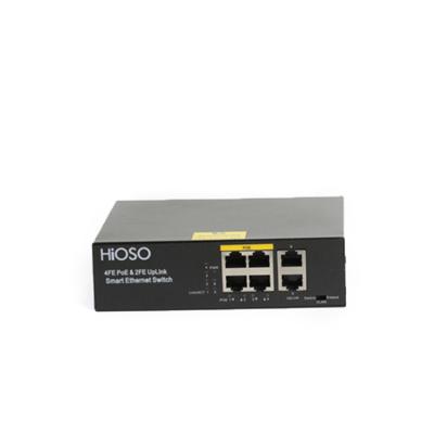 China Best Selling LACP Passive Poe 24v 4 Poe Port + 2 Uplink 10/100mbps Poe Switch for sale