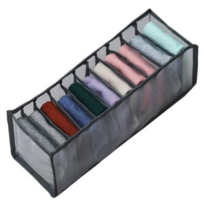 China Modern Plastic Gridding Clothes Organizer Bra Brief Sorting Box Case Drawer Divided Underwear Storage Boxes for sale