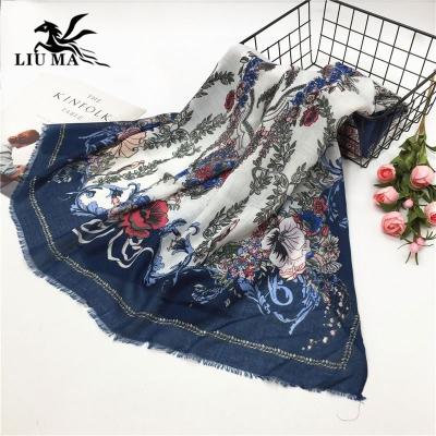 China 2020 Fashion Luxury Islamic Hijabs Women Scarves And Shawls Beautiful Embroidery Lace Up Hijab - Buy Embroi for sale