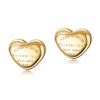 China CLASSIC Cute Tiny Stainless Steel Heart Stud Earrings for sale