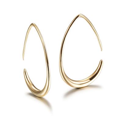 China CLASSIC minimalist style rectangle circle oblong earrings for sale