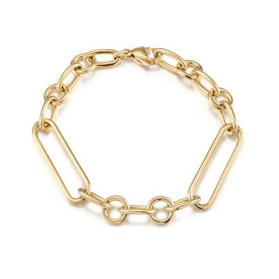 China CLASSIC 14k Gold Fancy Chain Gardena Extra Long Link Bracelet For Wrist for sale