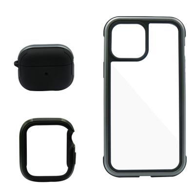 China Amazon hot shockproof three-in-one mobile phone watch headset gift set cover device for sale