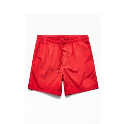 China Wholesale Custom Made Mens Summer Fasion Drawstring Closure Red Casual Shorts Viable for sale