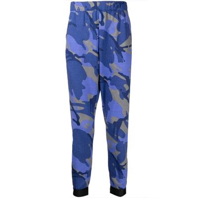 China Anti-pilling All Over Blue Camouflage Slim Fit Jogger Pants Custom Design Cotton Sport Running Workout Mens Jogger Pants for sale