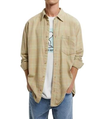 China Anti Pilling Check Plaid Shirts OEM Wholesale Mens Collar Down Shirts for sale