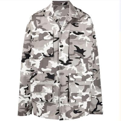 China Wholesale Outdoor Camouflage Print Camouflage Shirt QUICK DRY Jacket Button Up Cargo Pocket Plus Size Oversized Work Jacket for sale