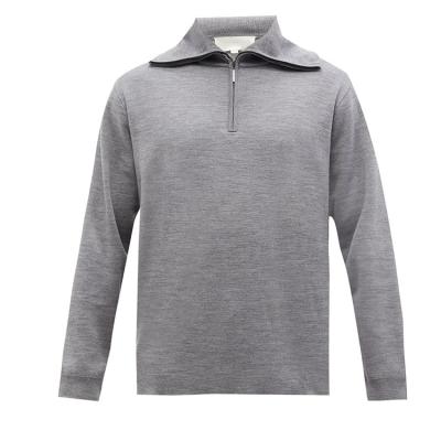 China Breathable Long Sleeve Men's Oversized Sweaters Metro Sweaters Custom Fashion Knitted Casual Gray for sale