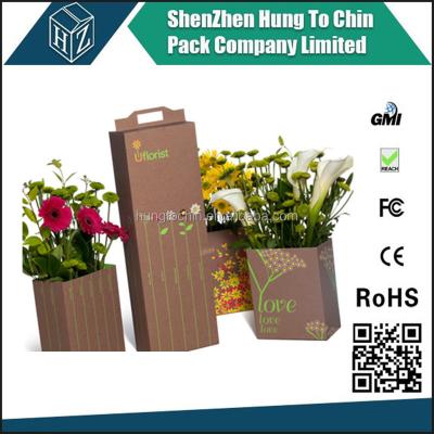 China Recycled Materials Packaging Factory Printing Cardboard Flower Delivery Boxes Nice Box For Flower Gift for sale