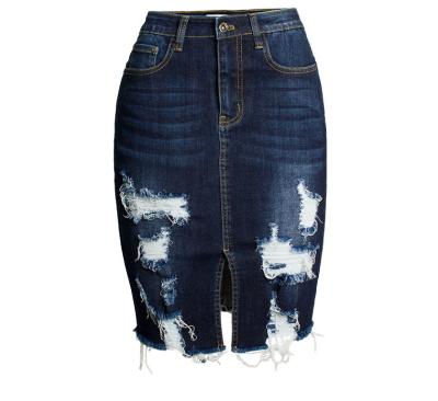 China Breathable Customize Mini Denim Summer Spring Knee Length Sexy Blue Ladies Short Lattice Skirts Women Pencil Lattice Skirts For Ladies for sale