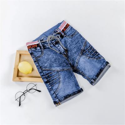 China Breathable Blue Short Elastic Kids Ripped Jeans Skinny Pants Trousers Drop Clothing Hip Hop Styles Baby Toddler Boys Jeans Little Kids for sale