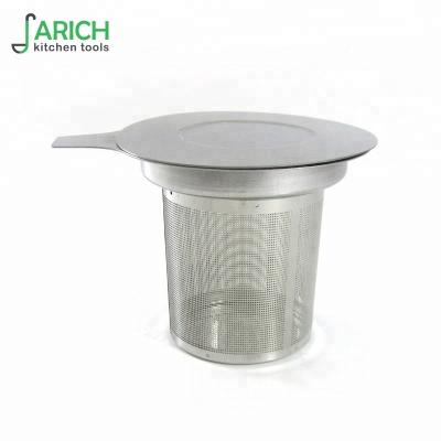 China Metal Stainless Steel Tea Strainer (JYKT-ST307-1-2) with Cover and Mat for sale