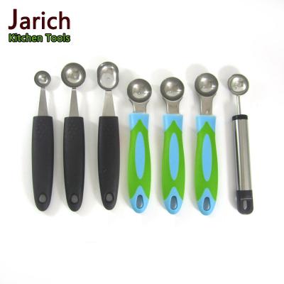 China Wholesale Metal All Kind Of Stainless Steel Fruit Baller Fruit Melon Scooper Single Spoon for sale