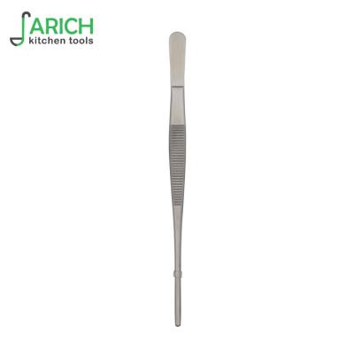 China (JYKTT-A132) Sustainable 8 Inch Whole Straight Stainless Steel Tweezers With Handles Lowered for sale