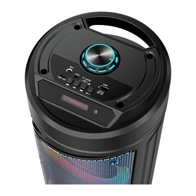 China AirPlay 2021 new source factory products portable outdoor colorful lighting dual horn display speaker player zqs for sale