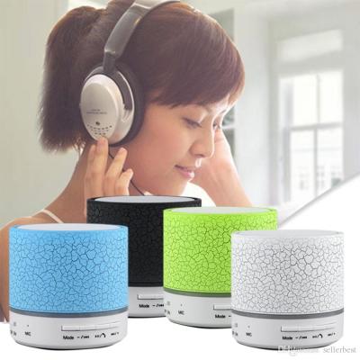 China Mini Speakers Plastic Led Portable Wireless Smart Speaker Hands Free Speaker With Fm Support SD Radio Card For for sale