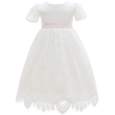 China Breathable European and American extended baptism dress for the first month of life embroidery baptism newborn dress for sale