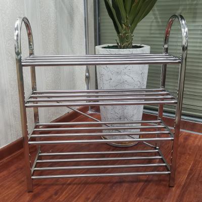 China Convertible Easy Assembly Reinforced Structure Shoe Organizer 3 Tiers Free Standing Iron Stainless Steel Metal Home Online Shoe Racks for sale