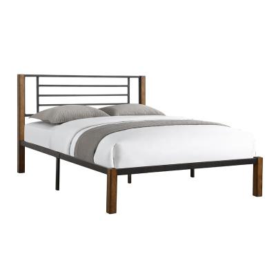 China King Size Thick Sturdy Queen Support Slat Style Metal Structure Design Sturdy Simple Elegant Steel Platform Steel Frame Minimalistic Steel Wooden Steel Frame With the headboard for sale