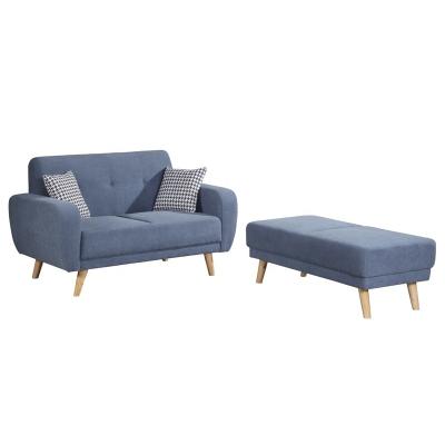 China Lifestyle Modular Fabric Upholstered Loveseat Living Room Sofa Set With Footstool for sale