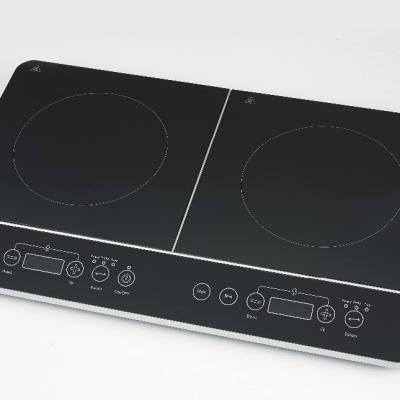 China Plastic 3500w 2 Heads Double Burner Induction Cooker Manufacturing for sale