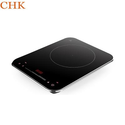 China 2019 New Arrival 220V Stainless Steel Slide Touch Locks Slim Portable Induction Cooking Cooktop With Booster for sale