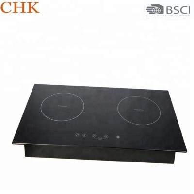 China 220V GS 5200W Dual Burners Built-In Induction Cooker With Booster And Copper Wiring for sale