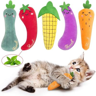 China 2023 Hot Selling Indoor Toys Viable Cat Indoor Chew Toys of Cat Toys Vegetable Shape Cat for sale