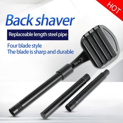 China New 4 Blade Four Blade Razor Ergonomic Handle Shaving Dry Or Wet Extra Blades Included Back Hair Razor For Men for sale