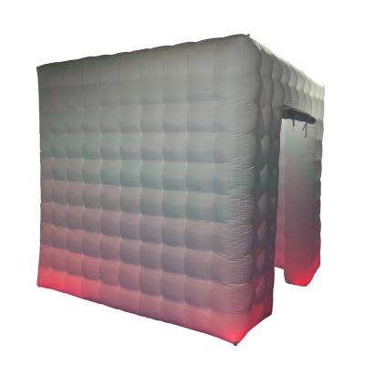 China For Advertising Outdoor Inflatable Photo Booth With Led Cube Party Tents for sale