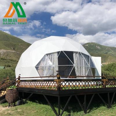 China hotel igloo garden geodesic dome waterproof UV-resistant transparent 6m glamping tent for sale for sale