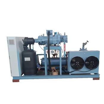 중국 Industrial Air-Cooled Screw Compressor Unit New Condition Condensing Unit Automatic Features Core being Motor Refrigerat Refcomp compressor 판매용