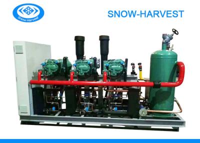 China Semi Sealed Piston Refrigeration Compressor Unit Automatic PLC Control for sale