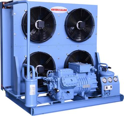 China Blue Semi Hermetic Condensing Unit High Efficiency Loudness And Stability for sale