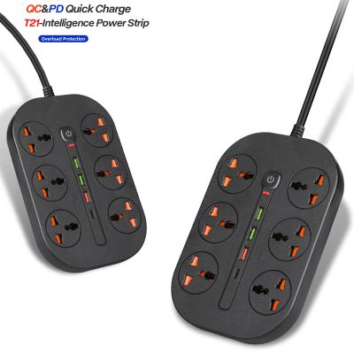 China Wifi T21 Socket 40W European Standard PD+QC3.0 Fast Charging British Standard American Standard Multifunctional T21 Socket With USB for sale