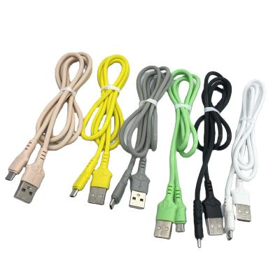 China Sustainable 2021 New Deisgn Macaroons Mobile Phone Use Power Data Cable Material And Data Transfer Liquid Silicone Micro-USB for sale