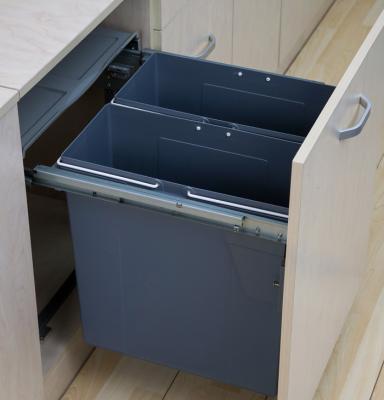 China 600mm Stored Twin Closet Slide Out Hidden Waste Bin Attached To Door for sale