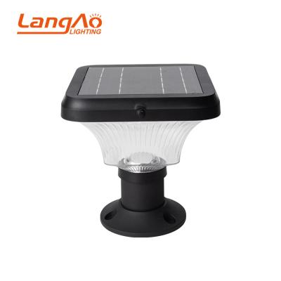 China Garden LangAo 8w Waterproof Outdoor Integrated Solar Panel Powered Led Landscape Lawn Yard Garden Light for sale