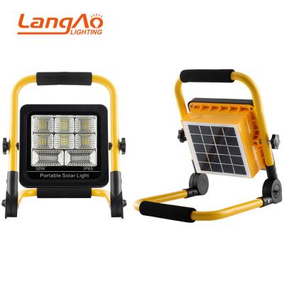 China usb ip65 50w rechargeable 100w hot sale outdoor waterproof portable ABS outdoor led solar flood light for sale