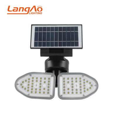 China Garden LangAo Package Wireless Waterproof Ip65 Motion Sensor Outdoor Led Solar Wall Lights for sale