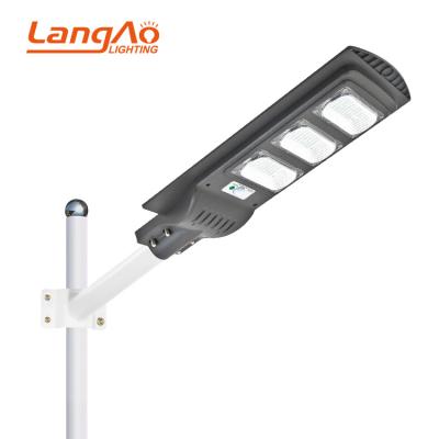 China ROAD High Output Rainproof P65 Outdoor Road 30w 60w 90w 120w All In One Solar Street Light for sale