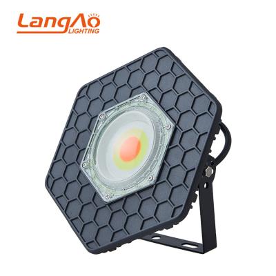 China Hexagonal Combo Outdoor Waterproof IP65 Sports Field RGB Led Flood Lights 50w for sale