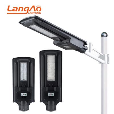 China ROAD Waterproof Ip65 Outdoor Remote Control Integrated 100 200 Watts All In One Led Solar Street Light for sale