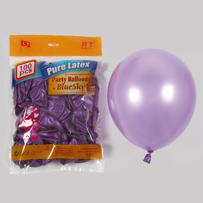 China Advertising Toy 10 Inch 1.5g Party Latex Decorative Metallic Balloons Mix Color Latex Balloon for sale