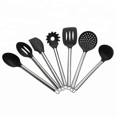 China 7 PCS Kitchenware Stainless Steel Sustainable Heat Resistant Handle Cooking Tools Silicone Cookware Kitchen Utensil Set for sale