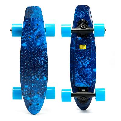 China ANZO-04 Adult Environmental Plastic Skateboard Blue Wheels 24V 300W PP Electric Skateboard for sale