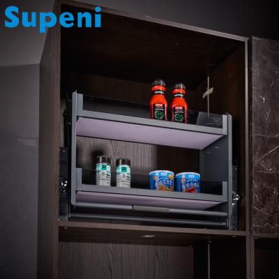 China Modern Hot Selling Supeni Chrome Plated Basket Soft Narrow Revolving Tall Unit Pull Out Pantry Organizer Kitchen Storage for sale